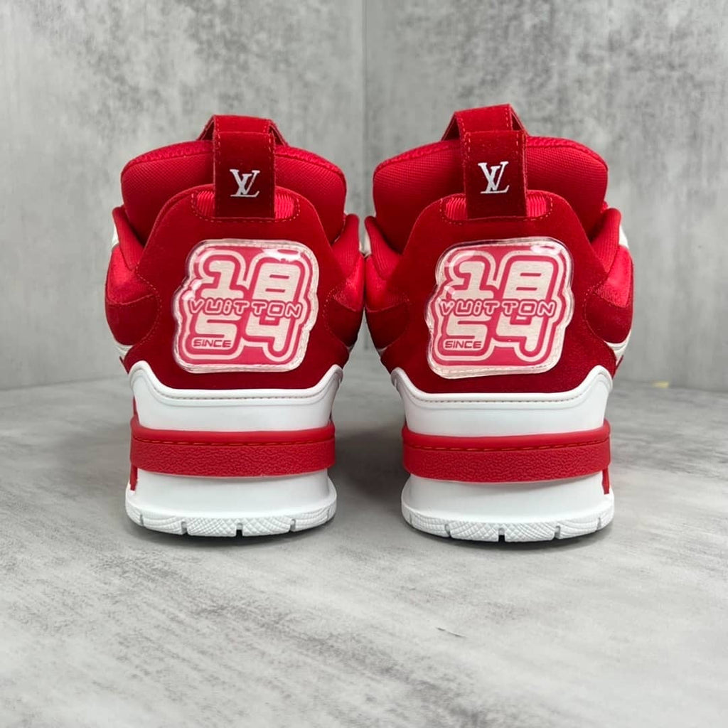 Louis Vuitton LV Skate Sneakers in red and white